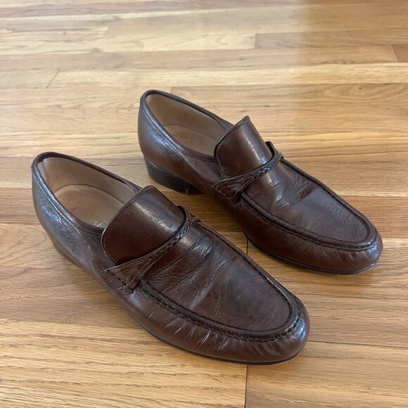 Bally Dark Brown Leather Loafers MADE IN ITALY "Horri II" - Men's 10 - Picture 2 of 10